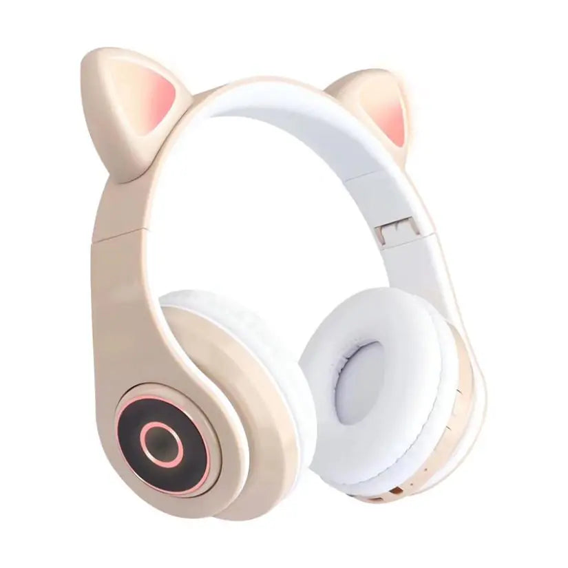 LED Cat Ear Bluetooth 5.0 Headphones: Noise Cancelling, TF Card Support