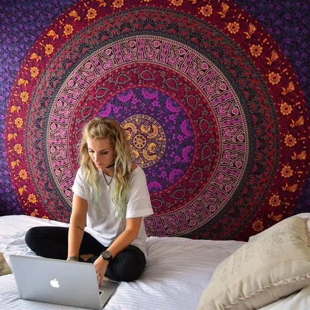 Colorful Mandala Tapestry