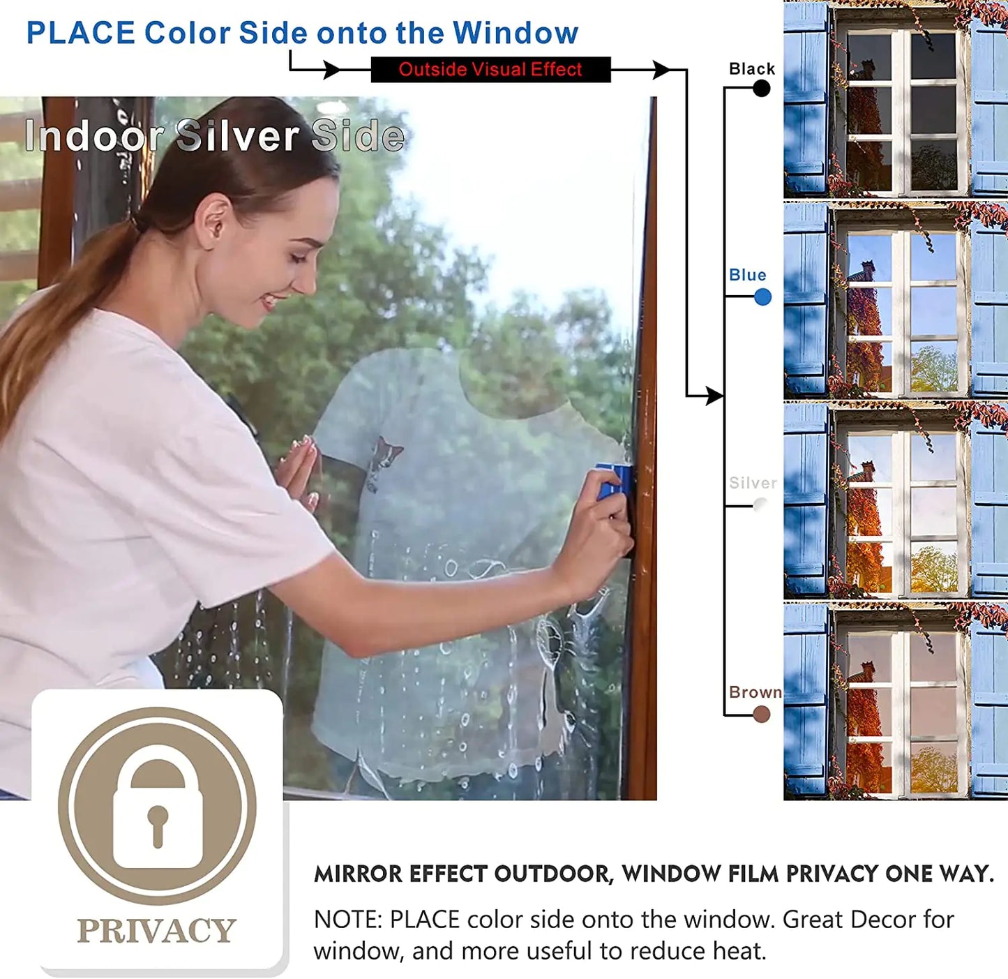 One Way Privacy Film Mirror