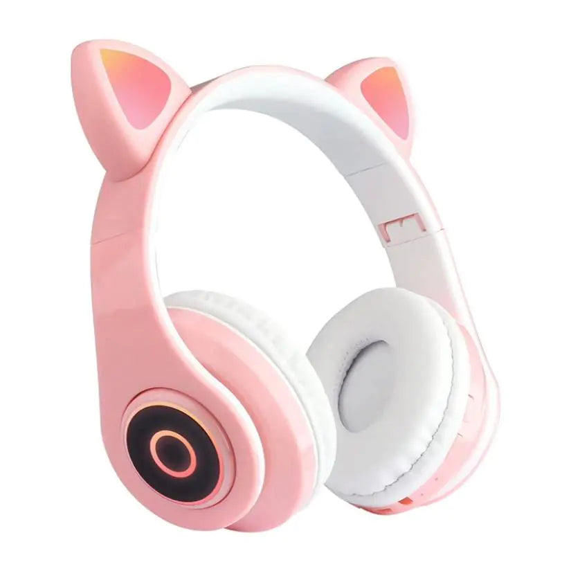 LED Cat Ear Bluetooth 5.0 Headphones: Noise Cancelling, TF Card Support