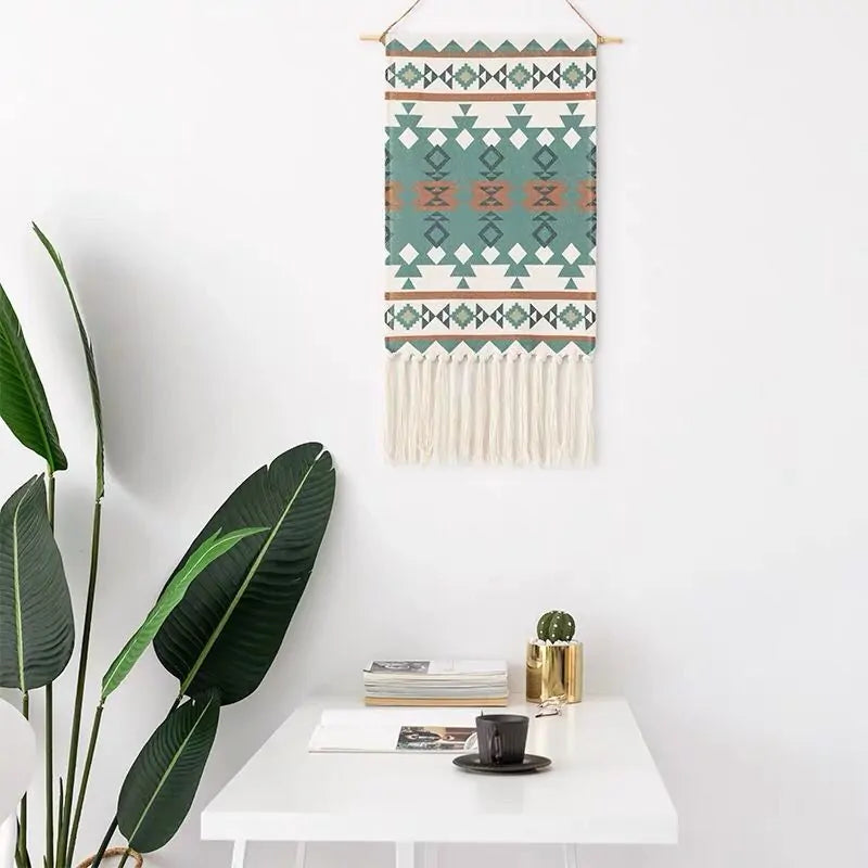 Hanging Backdrop Geometric Tapestry