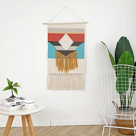 Hanging Backdrop Geometric Tapestry