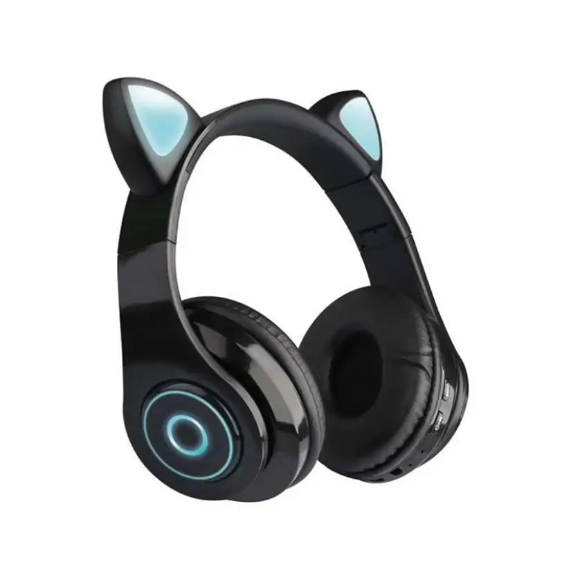 LED Cat Ear Bluetooth 5.0 Headphones: Noise Cancelling, TF Card Support