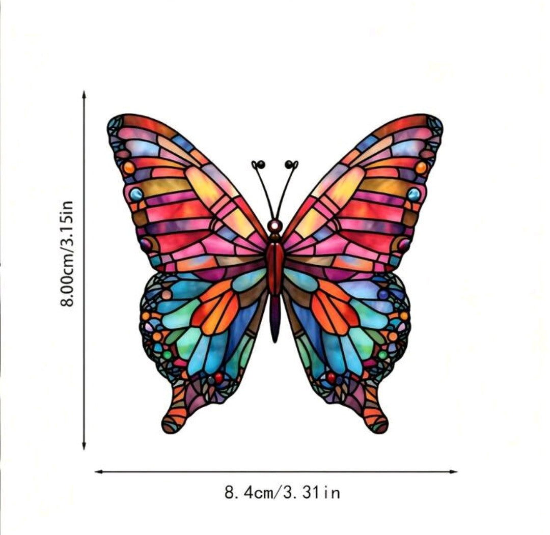 Colorful Glass Butterfly Acrylic Decorative Pendant