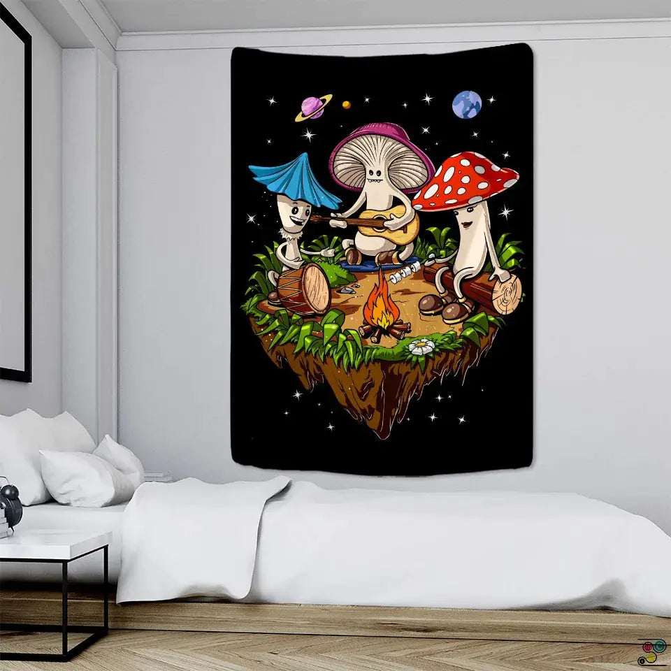 Alien Wall Mounted Hippie Tapestry