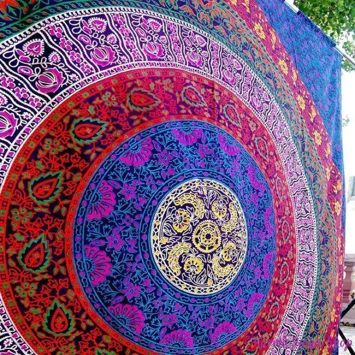 Colorful Mandala Tapestry