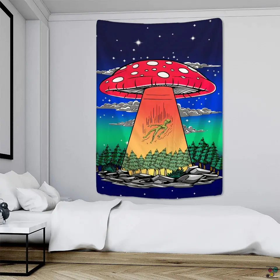 Alien Wall Mounted Hippie Tapestry