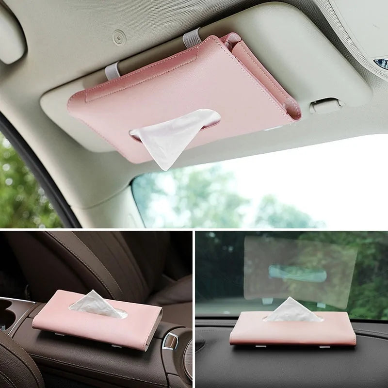 Car Sun Visor Tissue Box Holder: Car Accessory