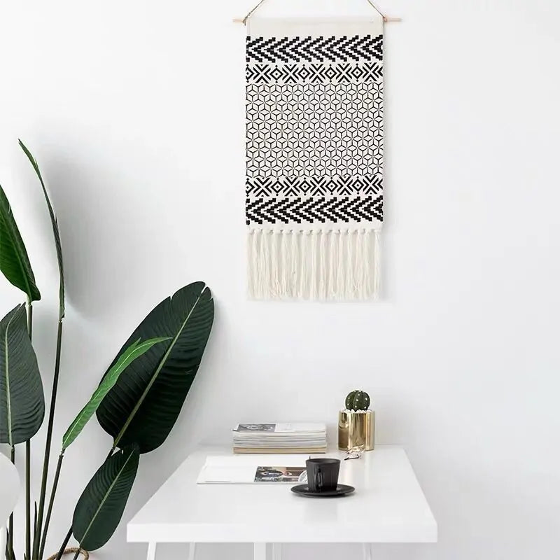 Hanging Backdrop Geometric Tapestry