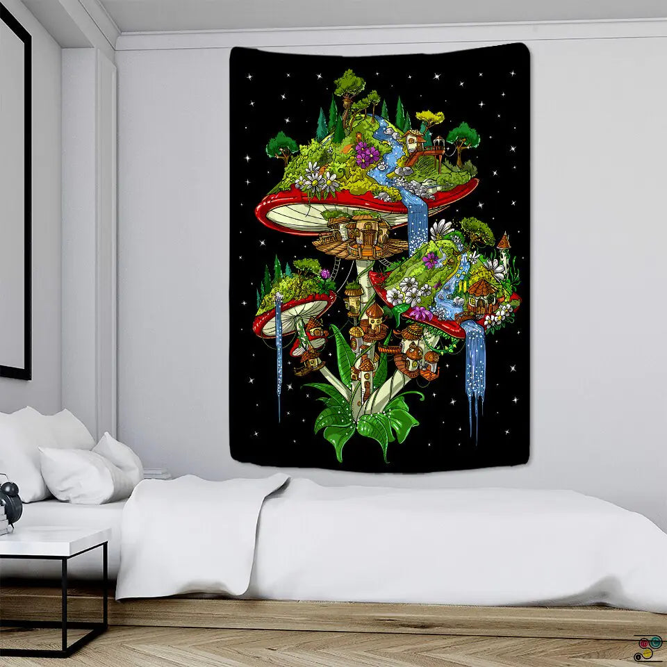 Alien Wall Mounted Hippie Tapestry