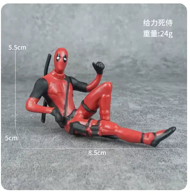 6 Types Deadpool 8cm Action Figures- Different Poses to Choose From!