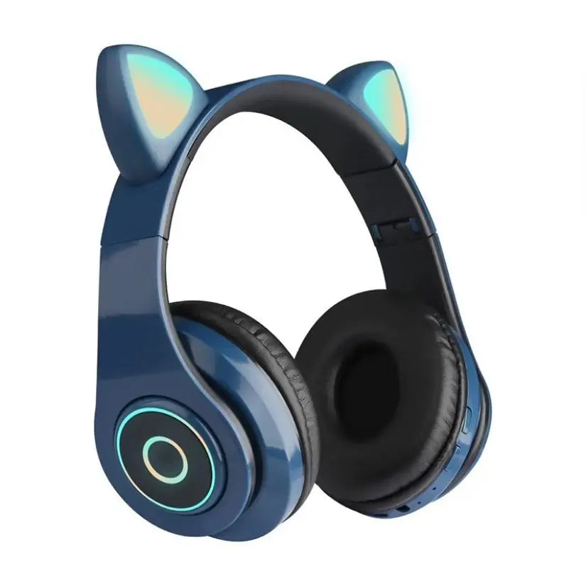 LED Cat Ear Bluetooth 5.0 Headphones: Noise Cancelling, TF Card Support