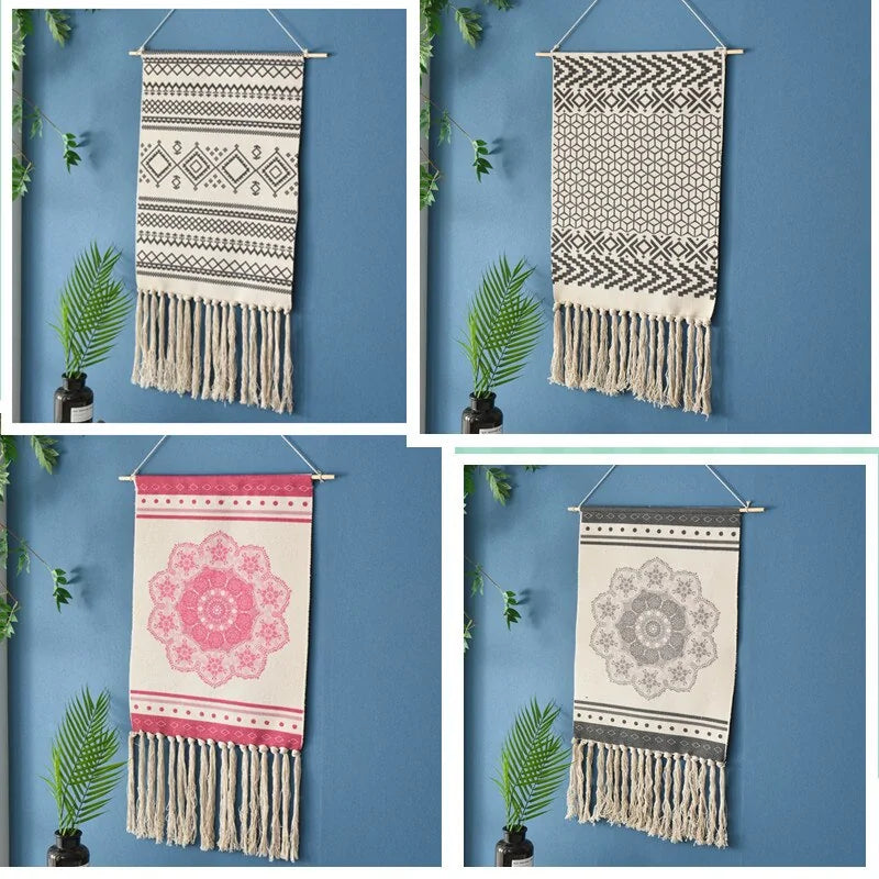 Hanging Backdrop Geometric Tapestry