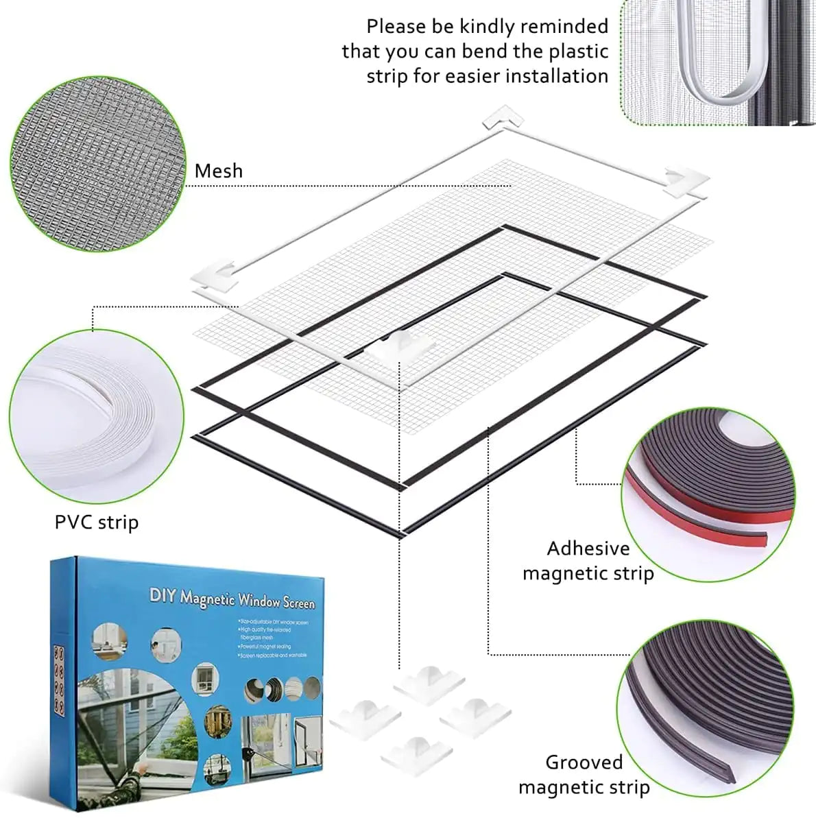 Magnetic Window Screen Anti Insect