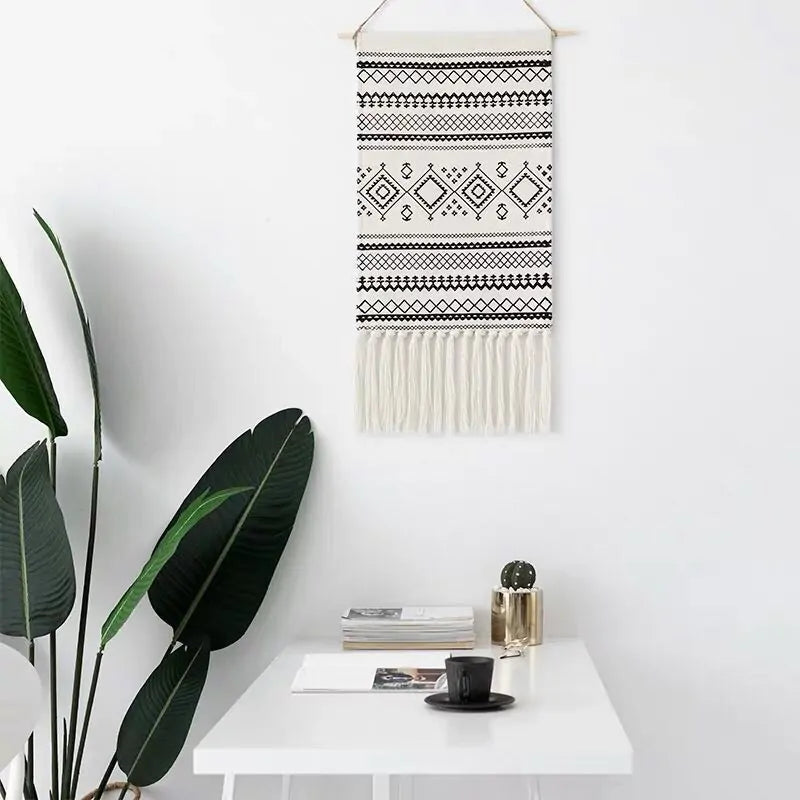 Hanging Backdrop Geometric Tapestry