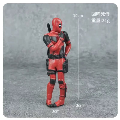 6 Types Deadpool 8cm Action Figures- Different Poses to Choose From!